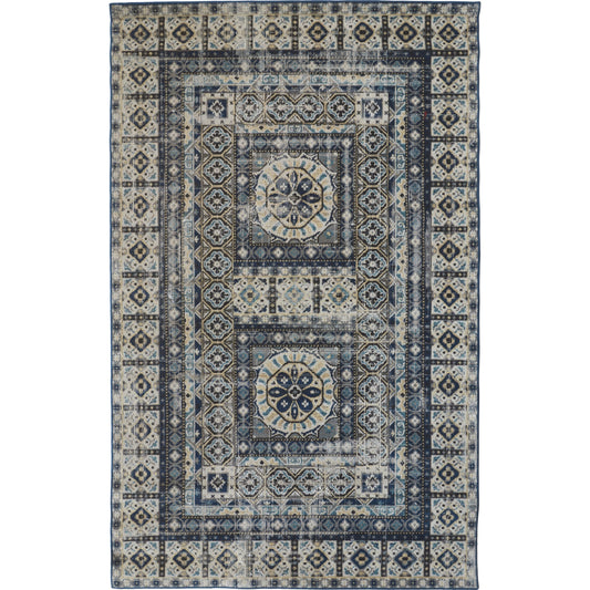 Nolan Transitional Rug - 39BYF by Feizy in ivory, tan, blue. Made from polypropylene in a unique style.