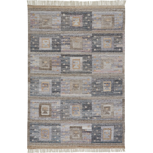 Beckett Moroccan Desert Rug - 0816F by Feizy in charcoal, multi. Made from pet in a unique style.
