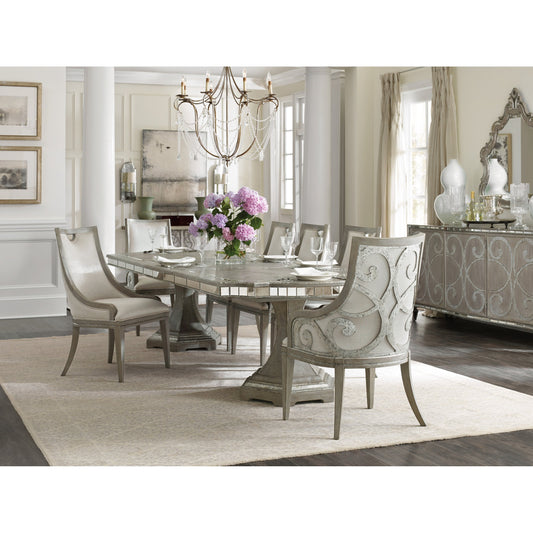 Sanctuary Dining Table by Hooker Furniture in epoque. Made from oak veneers, resin, mirror in a modern style.