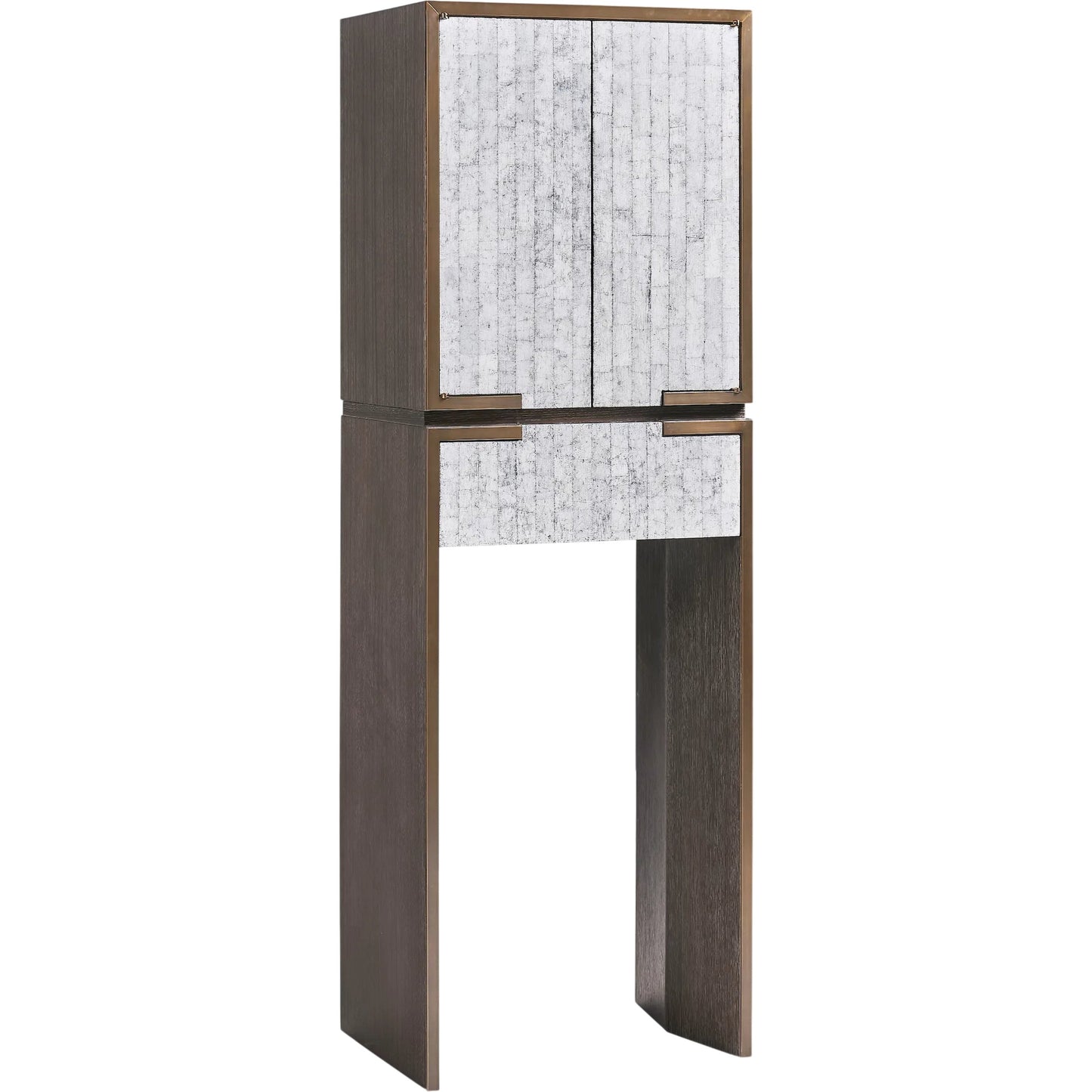 001 SI-2535722 | Primary Silo | Gaia Drink Cabinet by Jonathan Charles in white smoke eggshell. Made from main egg shell in a unique style.