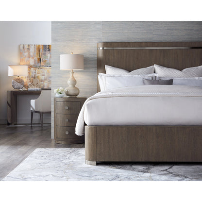 Modern Mood Round Nightstand by Hooker Furniture. Made from oak veneers in a modern style.