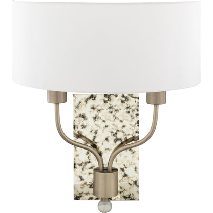Ogee Wall Sconce - 23188 by Surya. Made from linen, polyester, metal, mirror, glass in a transitional style.
