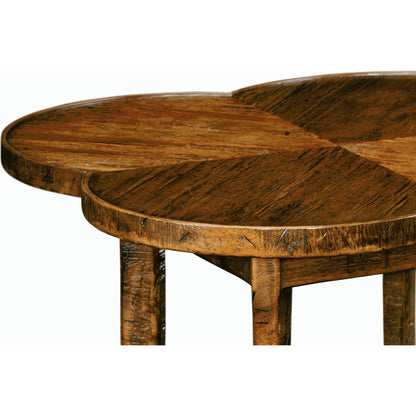 Casual Accents Country Walnut Quatrefoil Accent Table by Jonathan Charles. Made from acacia in a traditional style.