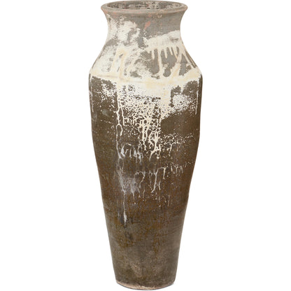 Capizzi Cream Urn by Currey and Company in antique white. Made from ceramic in a modern style.