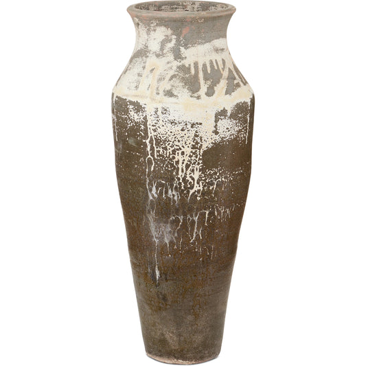 Capizzi Cream Urn by Currey and Company in antique white. Made from ceramic in a modern style.