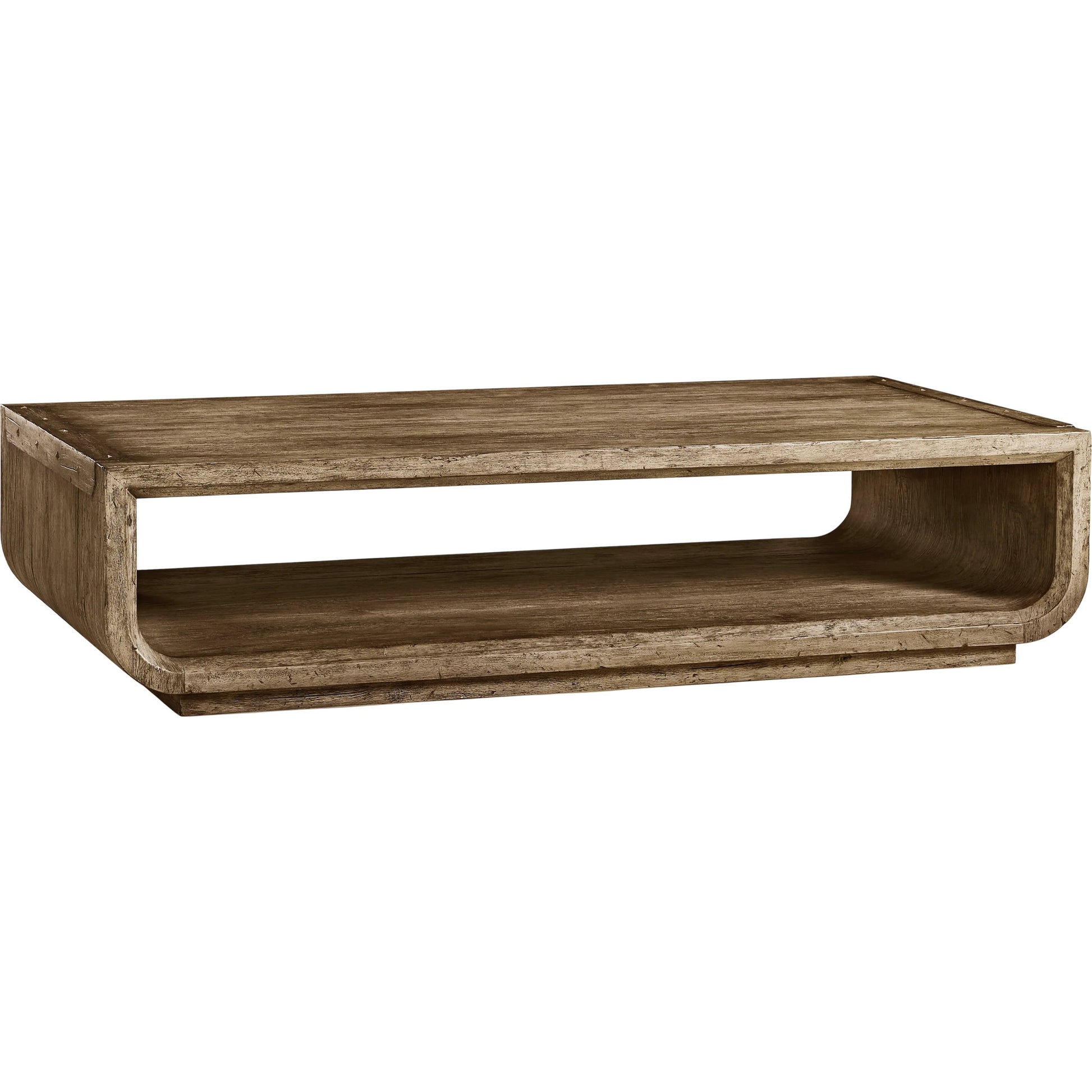 Stone Ridge Rectangular Cocktail Table by Jonathan Charles in tully light acacia. Made from acacia veneer in a transitional style.