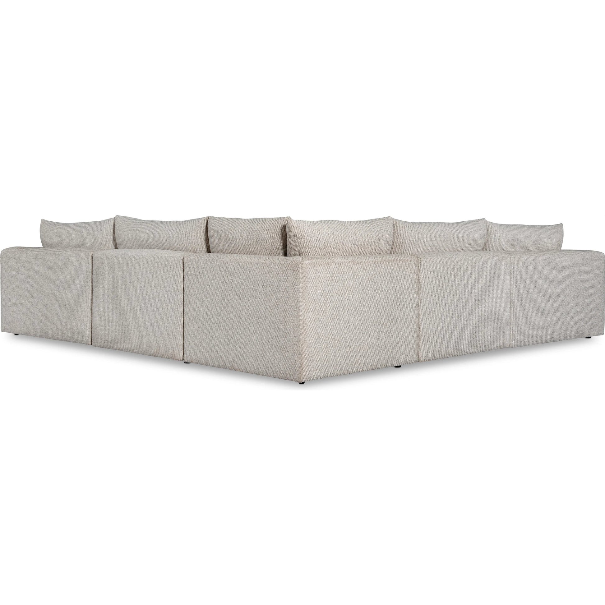 Vista 5-Piece Fabric Sectional by Bernhardt in beige. Made from fabric in a transitional style.