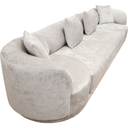 Cielo 4 Piece Living Room Set by Pasargad Home in warm grey. Made from polyester fabric in a modern style.