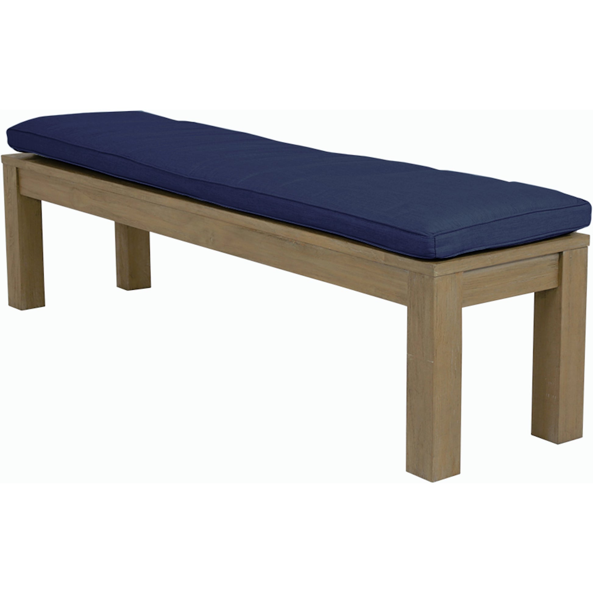 Coastal Outdoor Teak Dining Bench by Sunset West. Made from teak in a modern style.