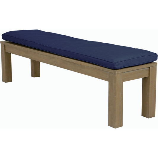 Coastal Outdoor Teak Dining Bench by Sunset West. Made from teak in a modern style.