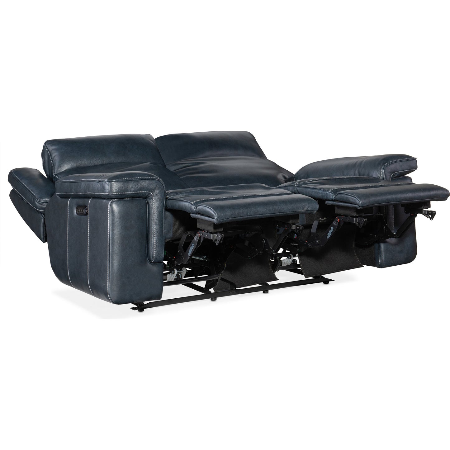 003 SI-1873168 | Additional Silo | Montel Lay Flat Power Loveseat by Hooker Furniture in cosmos cobalt. Made from leather in a traditional style.