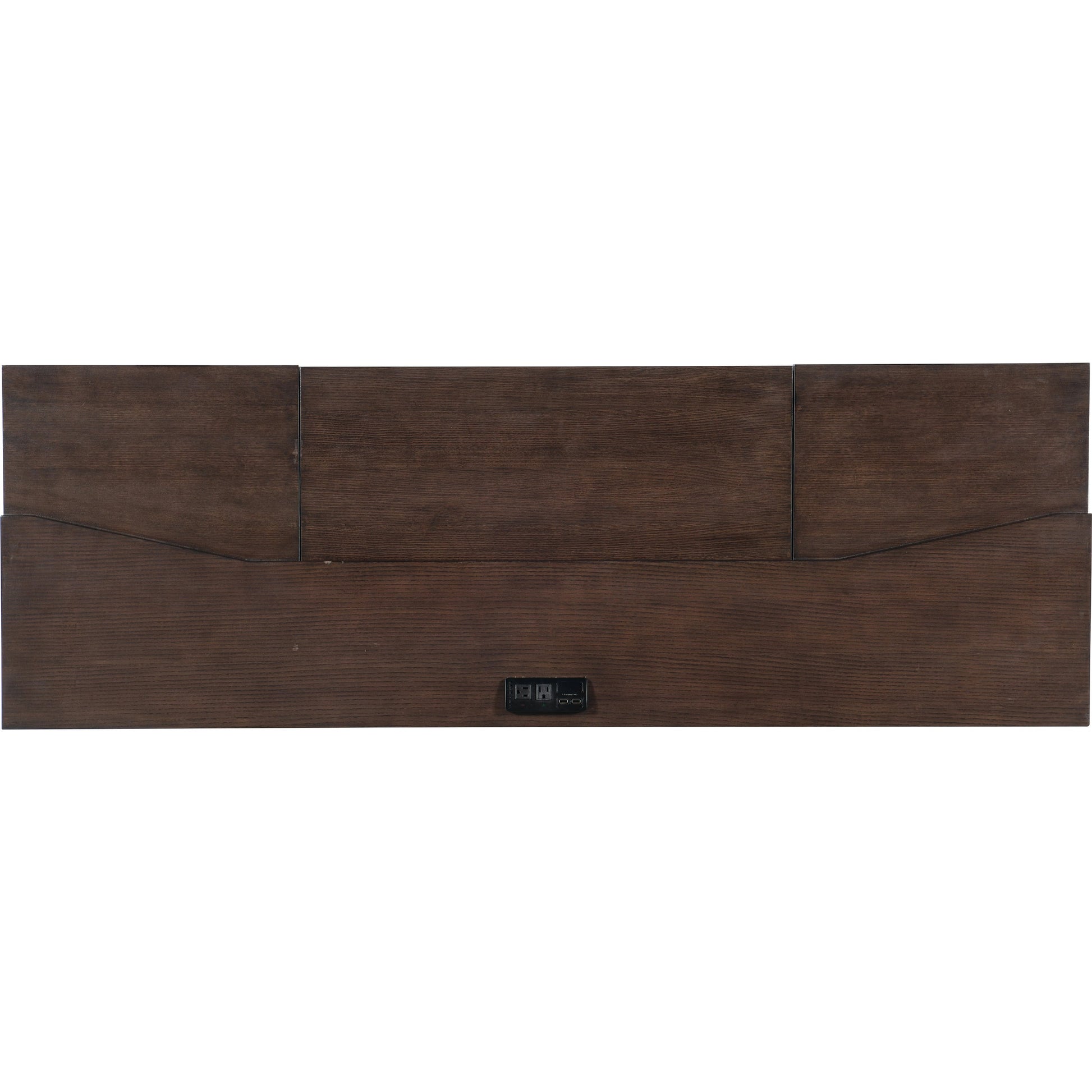 House Blend Computer Credenza by Hooker Furniture in dark roast. Made from quartered ash veneers, metal in a unique style.