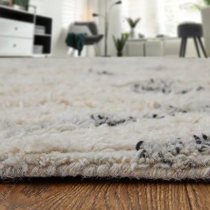 Anica Transitional Moroccan Rug - 8004F by Feizy in ivory, gray, black. Made from wool in a unique style.