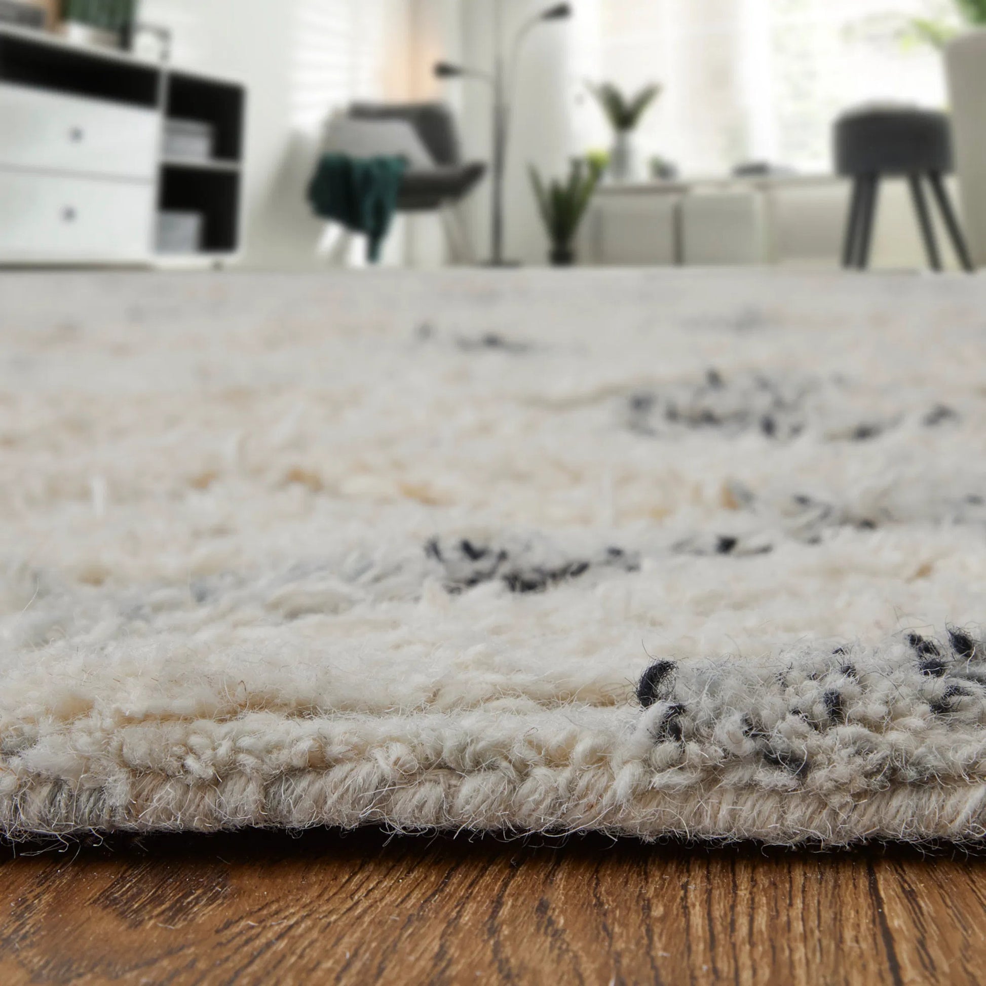 Anica Transitional Moroccan Rug - 8004F by Feizy in ivory, gray, black. Made from wool in a unique style.