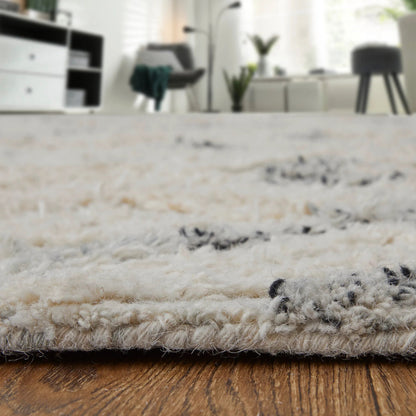 Anica Transitional Moroccan Rug - 8004F by Feizy in ivory, gray, black. Made from wool in a unique style.