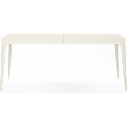 Blanc Rectangular Dining Table by A.R.T. Furniture in alabaster, burnished bronze. Made from parrawood solids, maple veneers in a modern style.