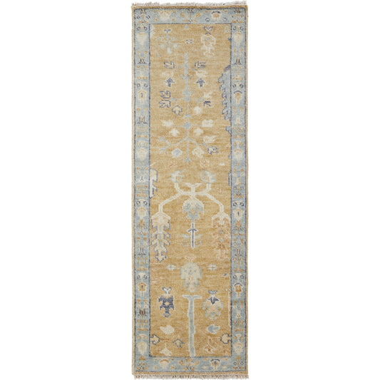 Carrington Traditional Oriental Rug - 6501F by Feizy in gold, blue, gray. Made from wool in a unique style.