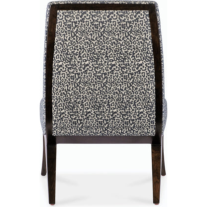 Bella Slipper Chair by Hooker Furniture in rich cathedral cherry. Made from fabric in a modern style.