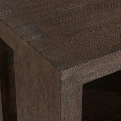 Outline Shelf Console Table by Bernhardt in cassel. Made from wood in a transitional style.