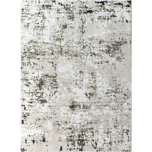 Osaka Rug - 492399 by Livabliss in light beige, gray, cream, dusty sage, charcoal. Made from face: 100% polyester, warp: 100% polyester in a unique style.