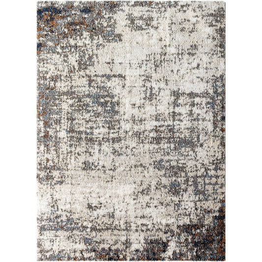 Osaka Rug - 492433 by Livabliss in gray, light beige, cream, denim, dark blue, rust. Made from face: 100% polyester, warp: 100% polyester in a unique style.