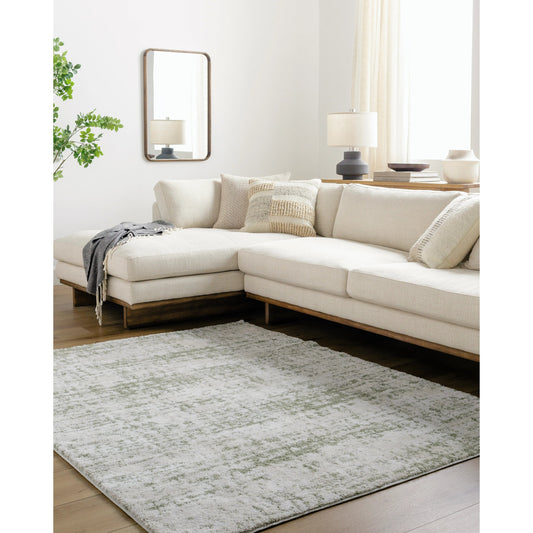 Osaka Rug - 492440 by Livabliss in cream, dusty sage, gray, light beige. Made from face: 100% polyester, warp: 100% polyester in a unique style.