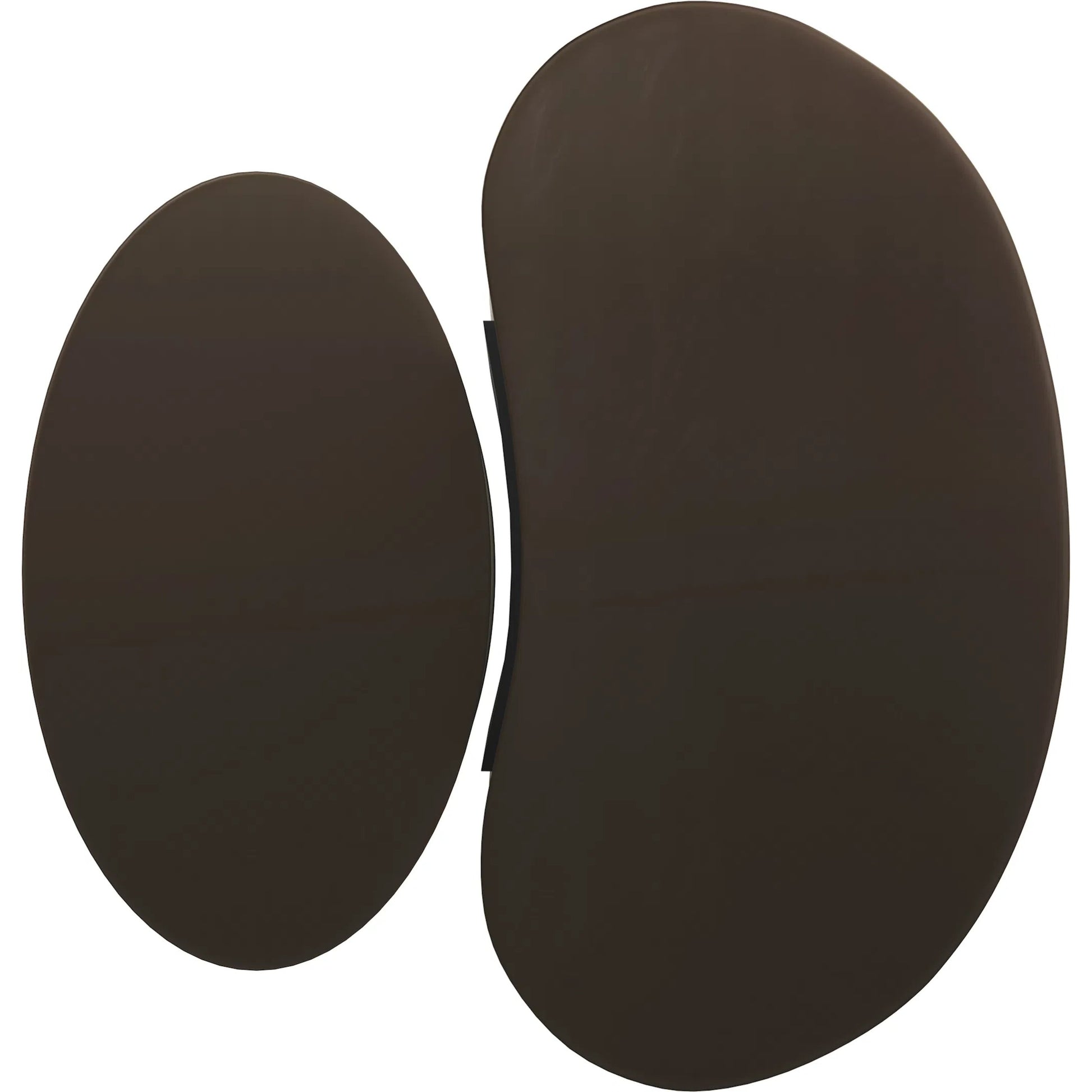Fritza Bunching End Tables by Caracole in charcoal leaf, deep bronze, almost black. Made from asian hardwood, metal, glass in a modern style.
