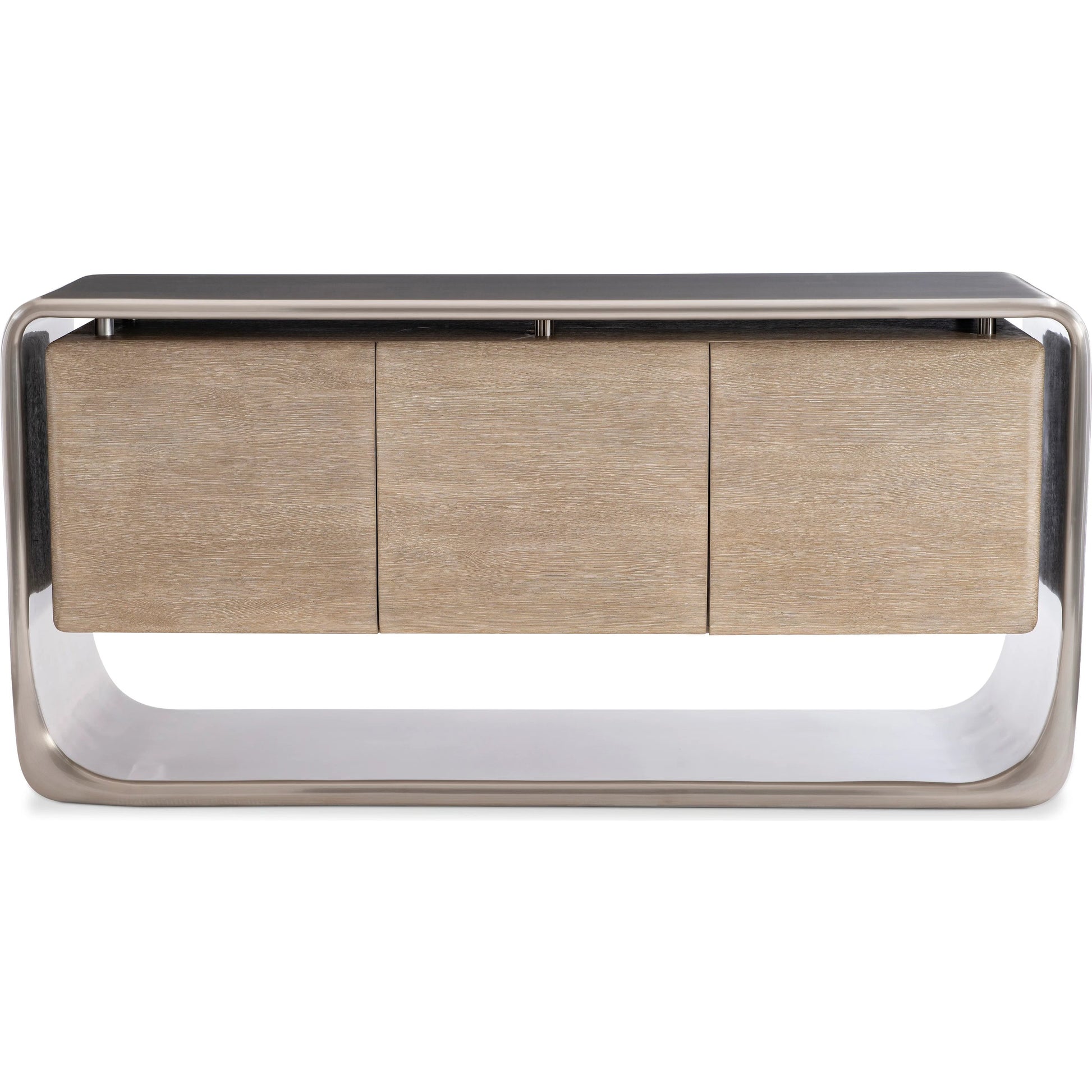 Lomond Buffet by Bernhardt in tarnished nickel, trevin. Made from metal, wood in a modern style.