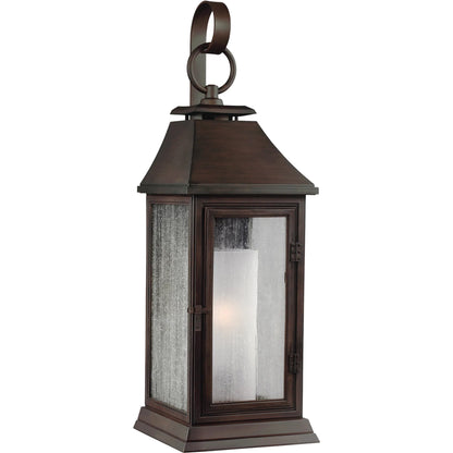 Shepherd  Sconce by Generation Lighting in dark weathered zinc. Made from stonestrong in a traditional style.