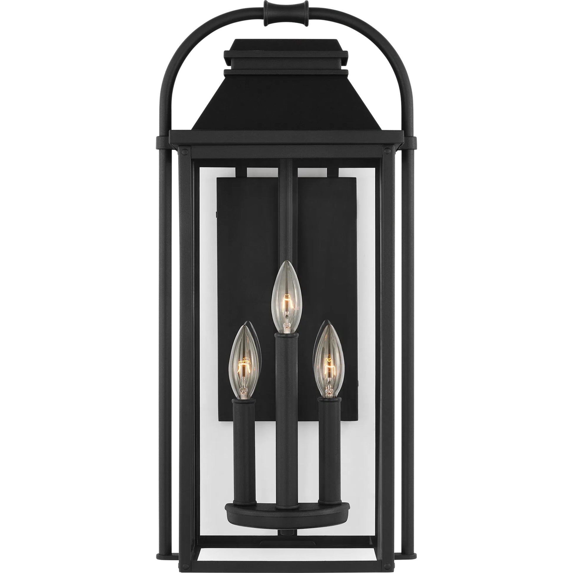 Wellsworth Medium Lantern by Visual Comfort & Co. in textured black. Made from unique in a unique style.