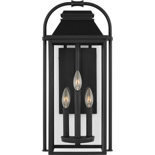 Wellsworth Medium Lantern by Visual Comfort & Co. in textured black. Made from unique in a unique style.
