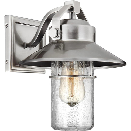 Boynton Outdoor Post Lantern by Generation Lighting in painted brushed steel. Made from stonestrong in a modern style.