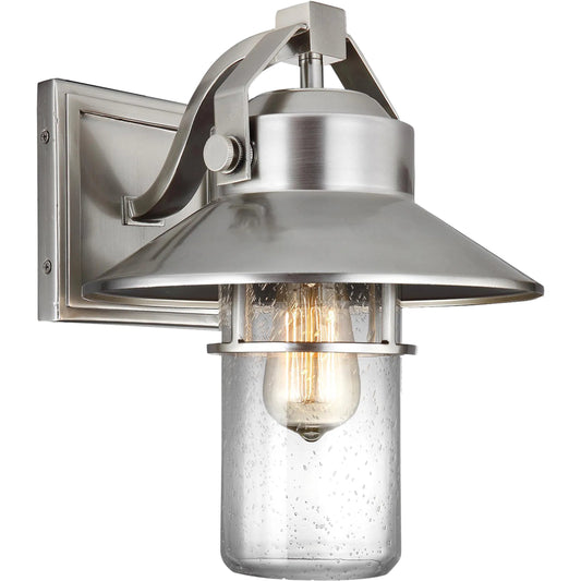 Boynton Outdoor Post Lantern by Generation Lighting in painted brushed steel. Made from stonestrong in a modern style.