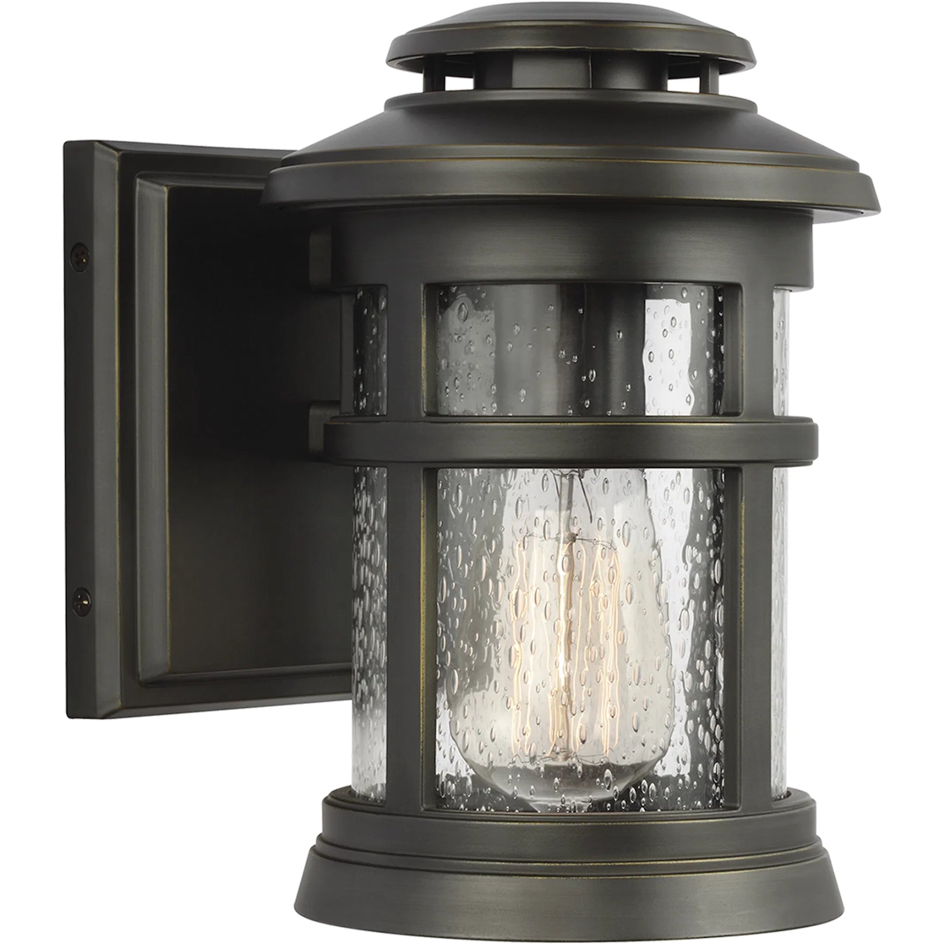 Newport Wall Lantern by Generation Lighting. Made from stonestrong in a traditional style.