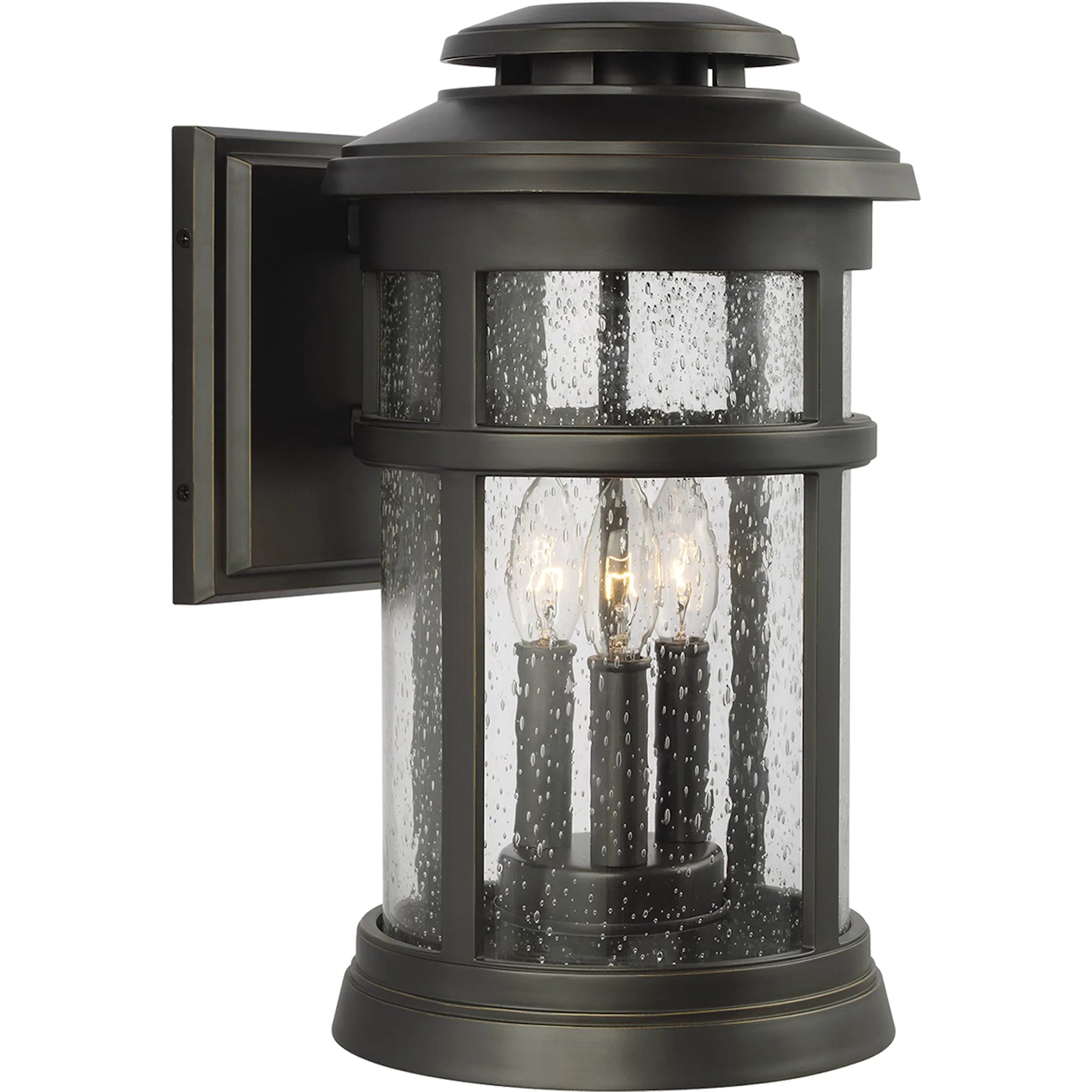 Newport Wall Lantern by Generation Lighting. Made from stonestrong in a traditional style.