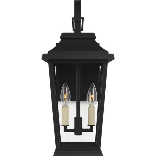 Warren Outdoor Wall Lantern by Generation Lighting in textured black. Made from stonestrong in a traditional style.