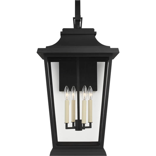 Warren Outdoor Wall Lantern by Generation Lighting in textured black. Made from stonestrong in a traditional style.