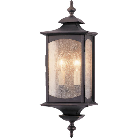 Market Wall Lantern by Generation Lighting in oil rubbed bronze. Made from stainless steel in a traditional style.