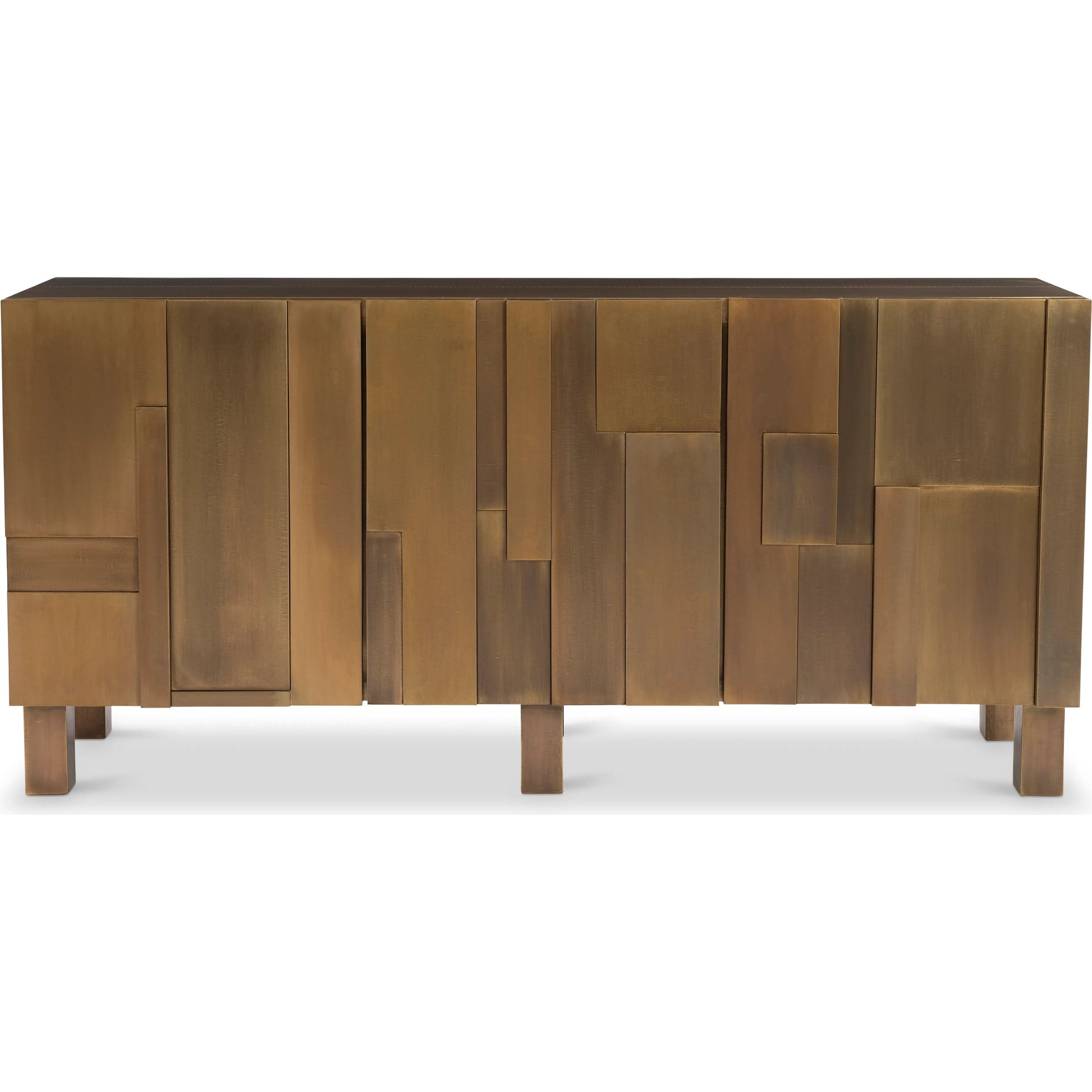 Acora Buffet by Bernhardt in brass. Made from metal in a modern style.