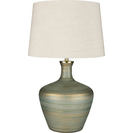 Ollie - 21864 by Surya in aqua, ivory, emerald and aqua, ivory, emerald. Made from cotton, linen, glass, metal in a modern style.