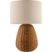 Olira Accent Table Lamp by Surya. Made from rattan, linen, polyester, iron in a rustic style.