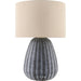 Olira Accent Table Lamp by Surya. Made from rattan, linen, polyester, iron in a rustic style.