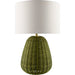 Olira Accent Table Lamp by Surya. Made from rattan, linen, polyester, iron in a rustic style.