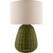 Olira Accent Table Lamp by Surya. Made from rattan, linen, polyester, iron in a rustic style.