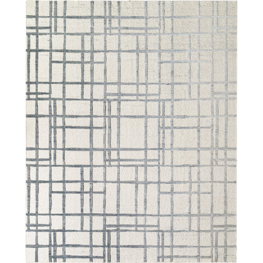 Ombre Rug - 487556 by Surya in light silver, ash, pewter, slate, metallic - silver. Made from face: 70% wool, 30% viscose in a unique style.