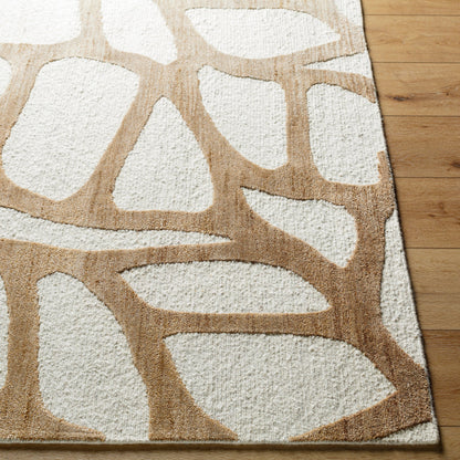 Ombre OMB-2301 Rug by Surya in beige, cream, sandstone, ivory. Made from face: 70% wool, 30% viscose in a unique style.