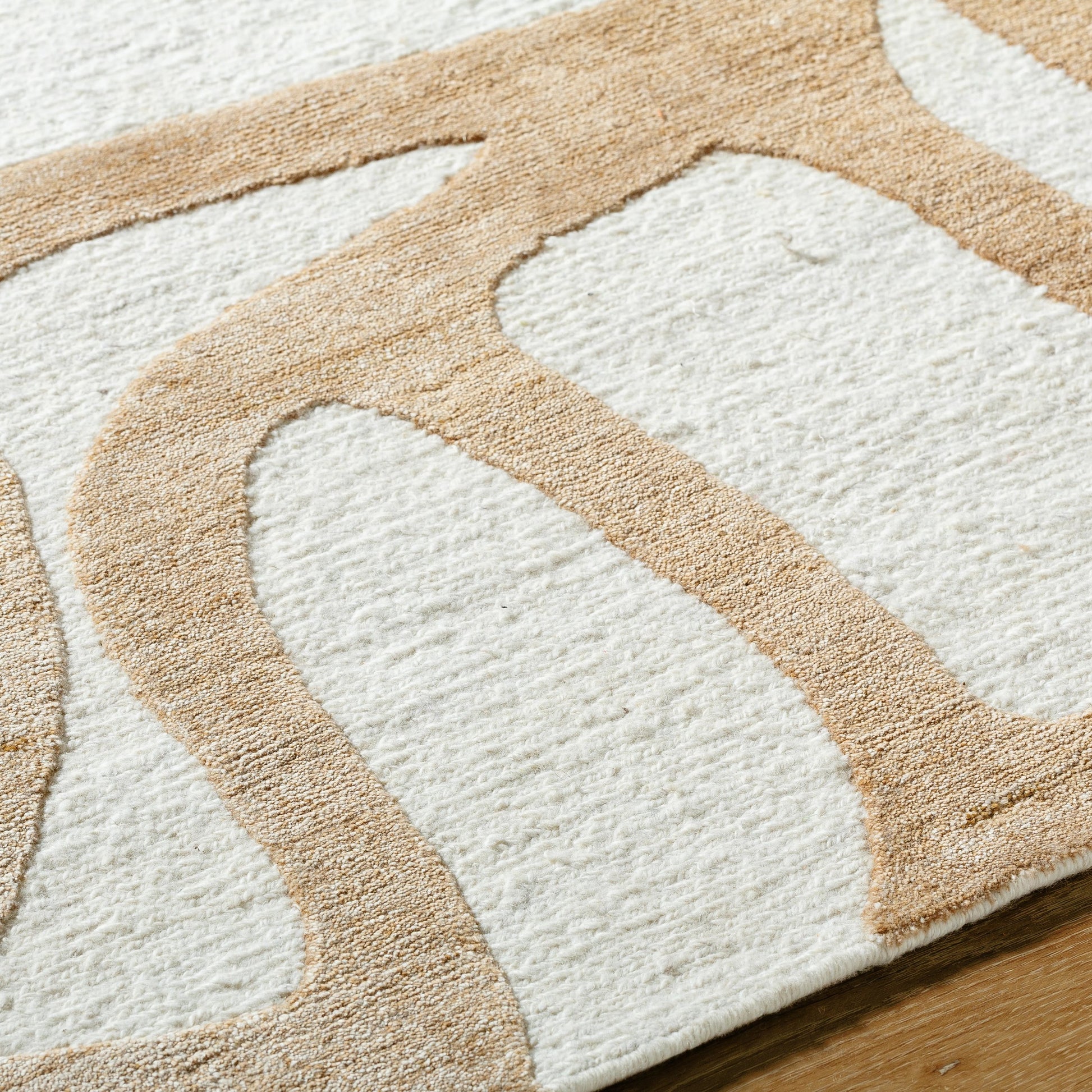Ombre OMB-2301 Rug by Surya in beige, cream, sandstone, ivory. Made from face: 70% wool, 30% viscose in a unique style.