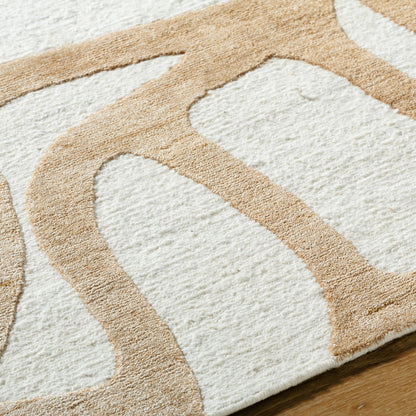 Ombre OMB-2301 Rug by Surya in beige, cream, sandstone, ivory. Made from face: 70% wool, 30% viscose in a unique style.