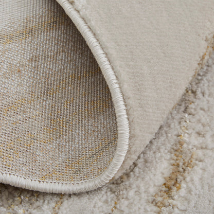Aura Rug - 39LLF by Feizy in ivory, taupe, gold. Made from polyester, polypropylene in a unique style.