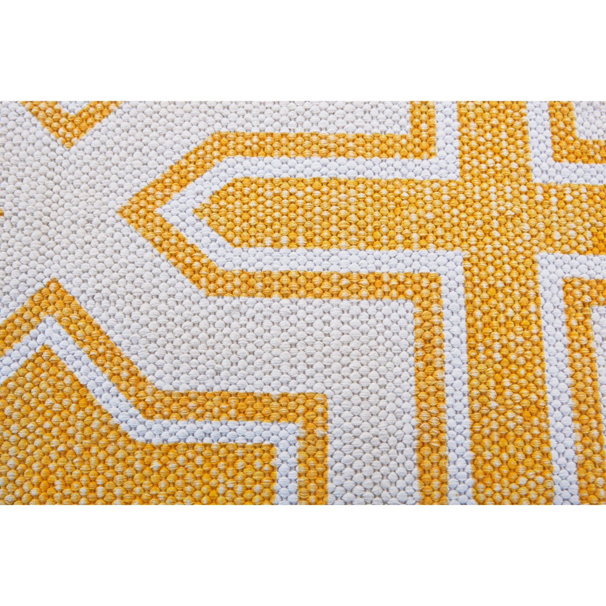 Granada Transitional Geometric Rug - I0516 by Feizy in yellow, white. Made from cotton in a unique style.